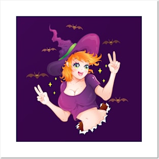 Kawaii witch Posters and Art